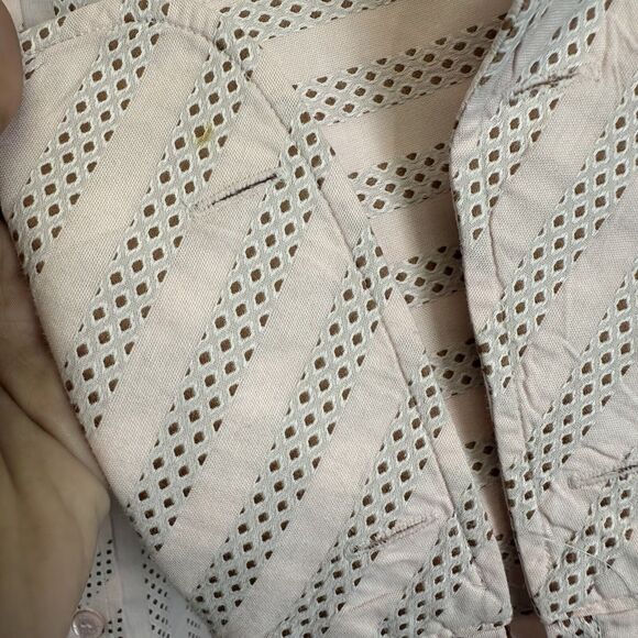 Ted Baker London Flip Cuff Shirt Size 4 (M) Men Pink Stripe Cotton Turkey Mint‎ - Picture 6 of 16